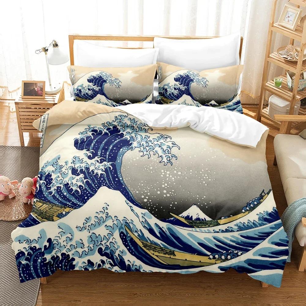 Van Gogh Oil Painting Beding Set 3D Printed Suitable for Bedrom Soft with Soft Fabric Duvet Cover Set With Pilowcases Children Kids Home Textile