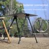 Portable Outdoor Camping Aluminum Alloy Lightweight Foldable Tactical Table Storage Rack Blackened Wind Picnic Table