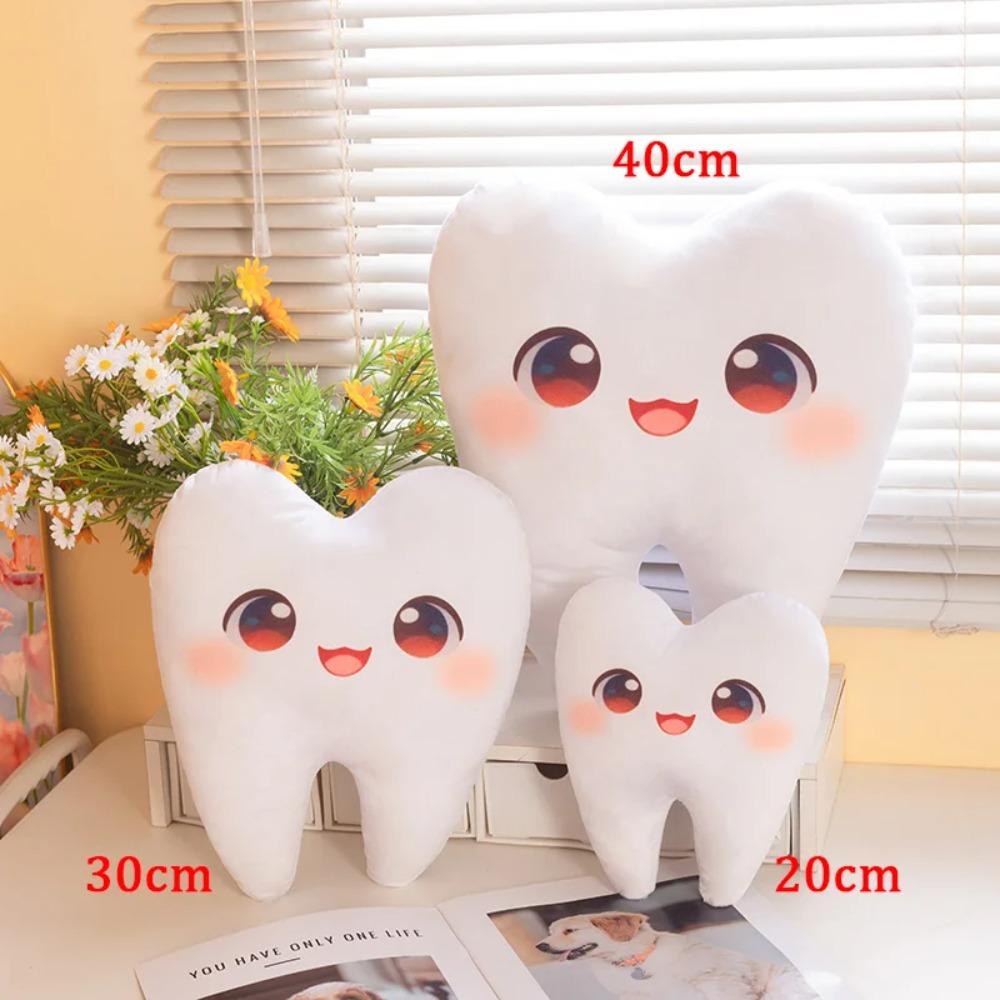 TreasuringU New Tooth Fairy Plush Toys Cartoon Tooth Stuffed Dolls White Teeth Stuffed Soft Pillow Birthday Gifts