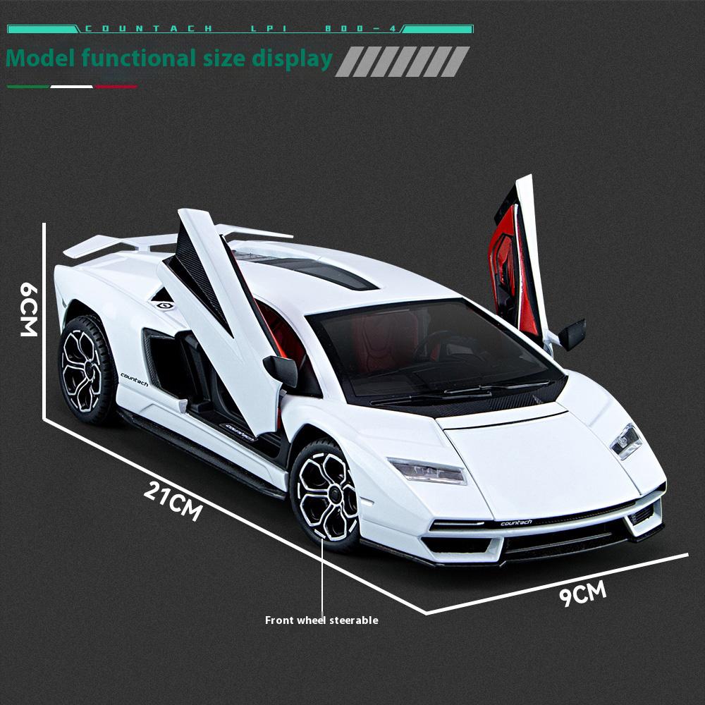 1:24 alloy LPI 800-4 model, cool sound and light, exquisite desktop ornaments, the best collection for car model enthusiasts