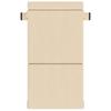 Folding Sofa Bed Cream 70 x 80 x 60 cm Fabric