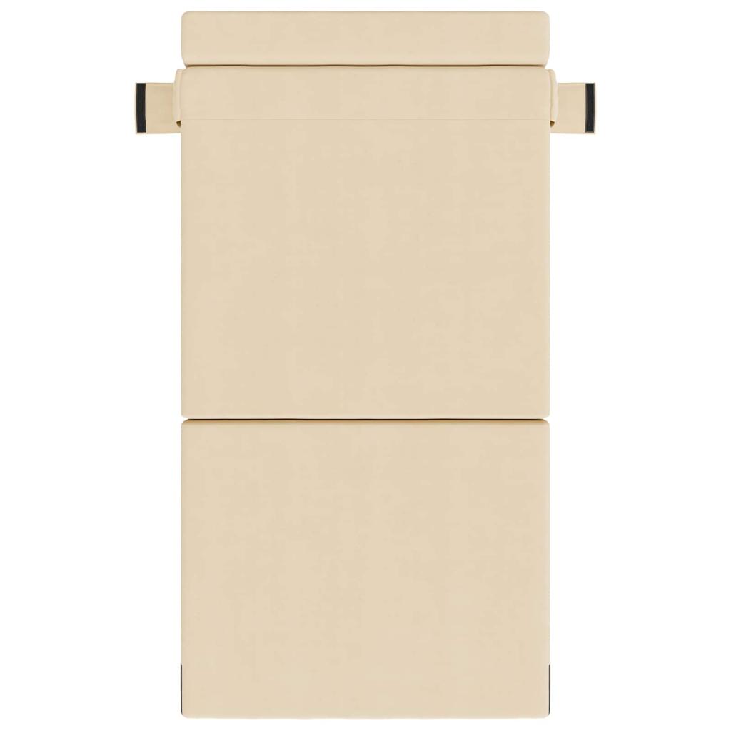 Folding Sofa Bed Cream 70 x 80 x 60 cm Fabric