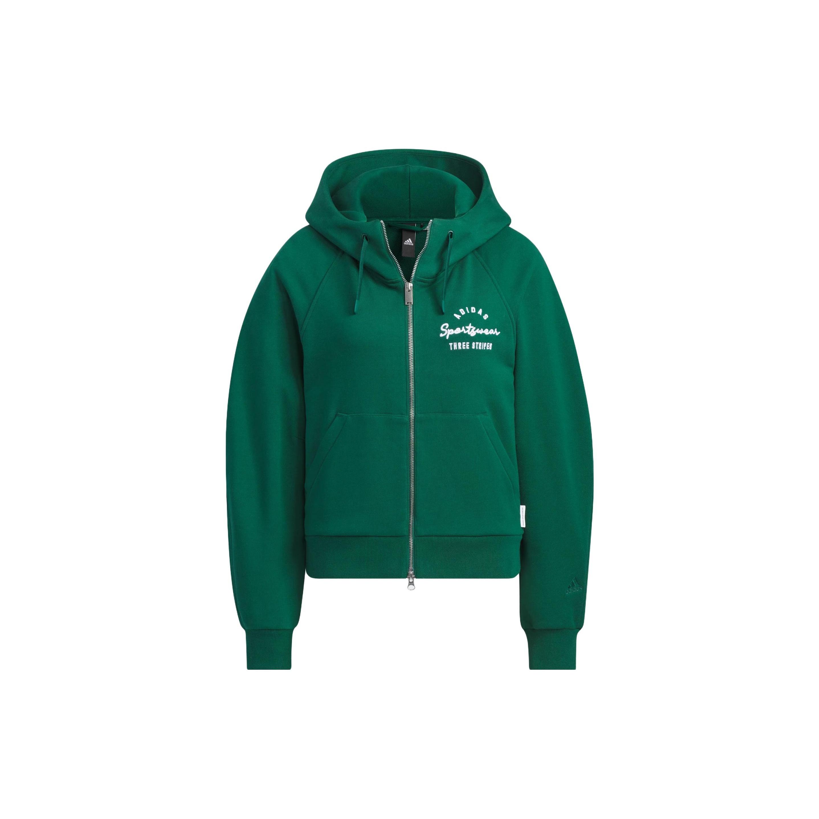(WMNS) adidas Verbiage Full-Zip Hoodies Green Women s IZ4569 XL
