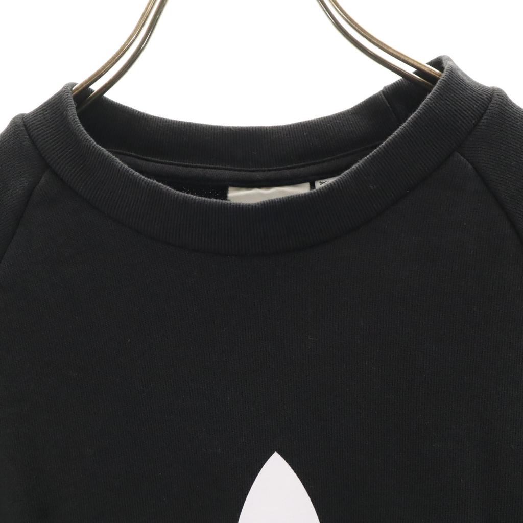 adidas Trefoil logo print Long sleeve sweat trainer S black Men's Used
