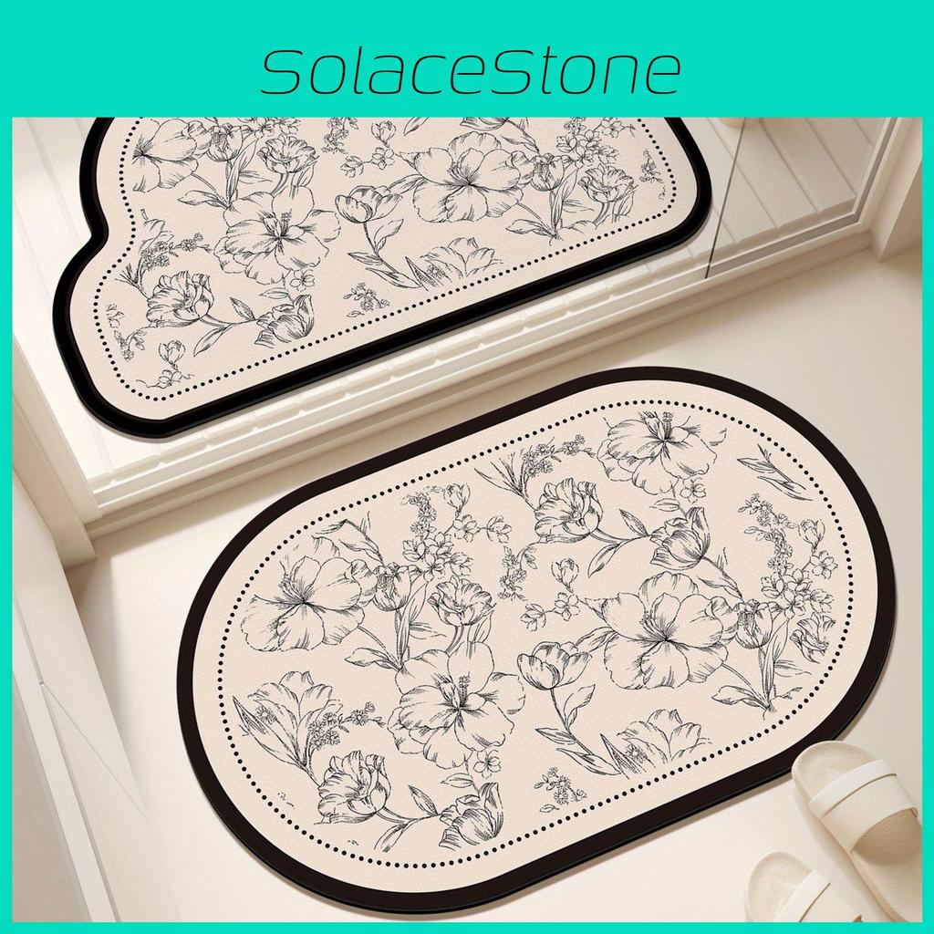 Mud Contemporary Diatom Washroom Floor Mats Bathroom Material Spaces Living