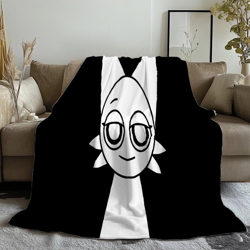 Game Cartoon SSprunki IIncredibox Printed Blanket Plush Nap Sofa rug for Living Room Office Bedroom Birthday Home Travel Kid