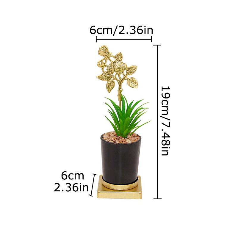 

1PC Gift Decorative Durable Embellish Simulated Living Room Green Plant Ornaments Atmosphere Iron Lightweight Elegant