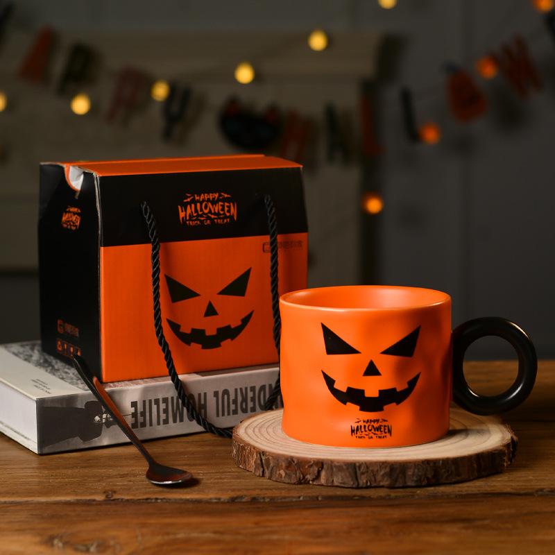 Halloween Cute Ghost Ceramics Mugs Milk Tea Coffee Juice Water Cup Home Office Drinkware Halloween Gift