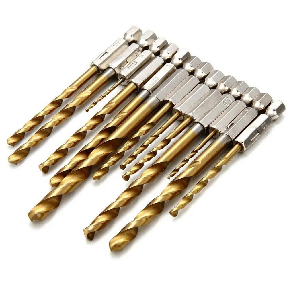 13 PCS Cobalt T Wist Drill Bit Set Of Drills For Metal Hole Punch HSS Titanium Coated Hard Carbide Drilling Woodworking Tool Bit