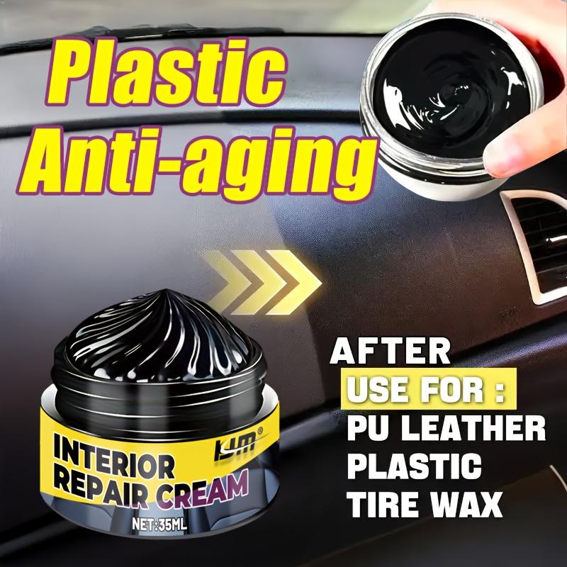 Universal Automotive Plastic and Rubber Polisher - Scratch Repair Paste, Interior Renovation Wax, for Tires and Dashboards.