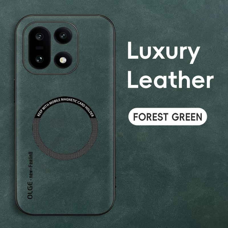 Retro Leather Soft Case for Oneplus 15 13 13T 12 12R 11 Ace 2 2V 3 3V Nord CE 5 6 Pro 5G Magnetic Wireless Charging Back Cover