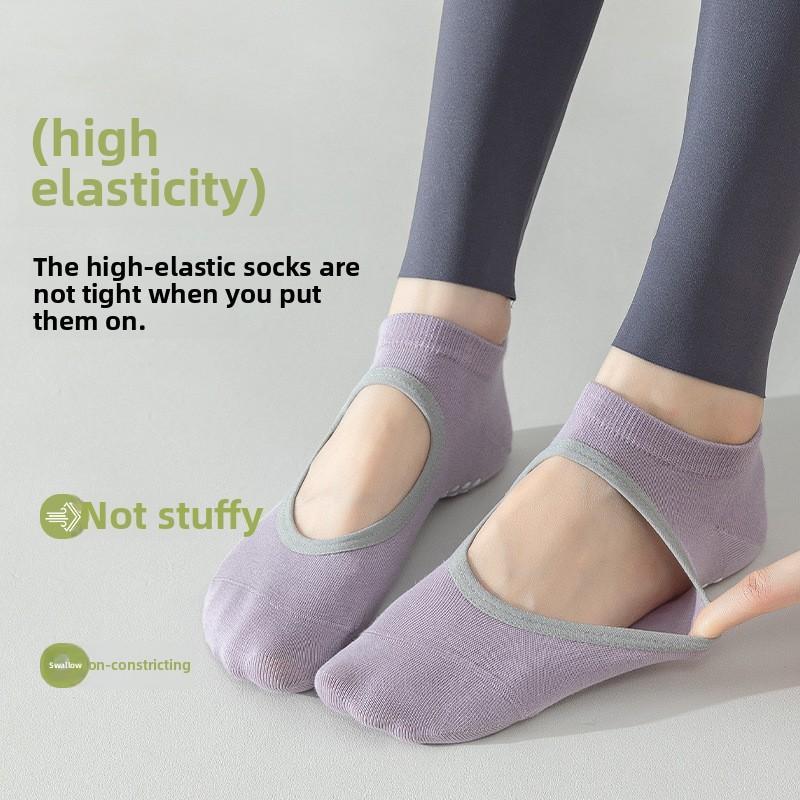 4 Pairs Yoga Socks Women's Socks Indoor Fitness Non-slip Silicone Pilates Socks