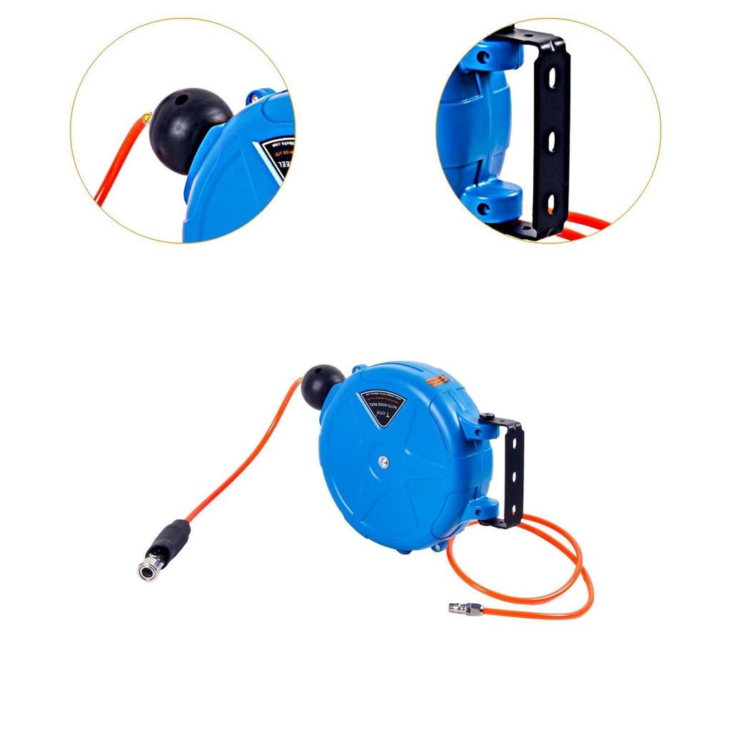 Automatic Retractable Air Hose Air Drum Hose Easy Installation Automatically Retracts 10m for Garage and Garden Use LOL-FUN Reel, Reel, Accessory,