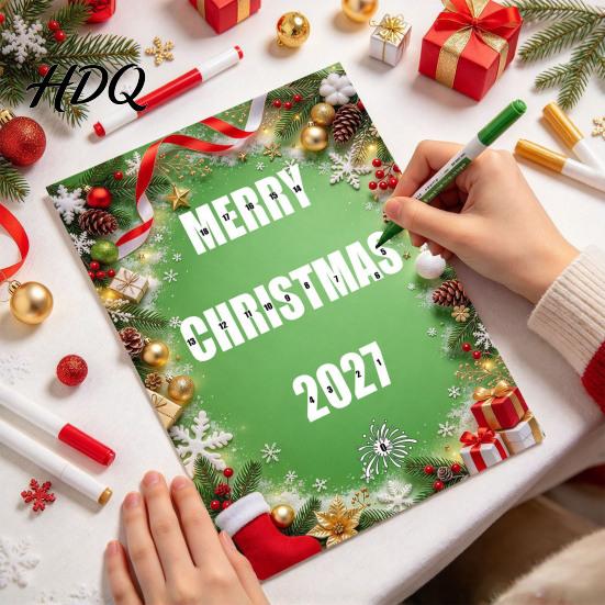 Festive Graffiti Drawing Sheets Christmas Coloring Card 18 Blank Letters A4 Size DIY Kindergarten Holiday Art Projects Paper with Pens for Kids Boys