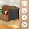 Wood Suggestion Box Wall Mounted Ballot Box Vintage Donation Box with Slot, Lock,Chalkboard Multifunctional for Church Wedding