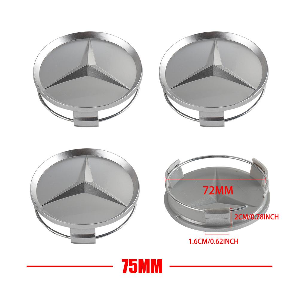 For Mercedes Benz amg 4pcs 75mm Car Wheel Center Hub Caps Auto Tire Hubcap Cover Accessories Mercedes Benz AMG A B Class GLK Class W447 W205 DG1