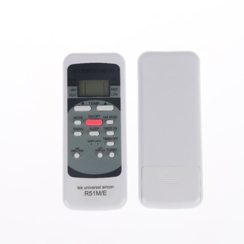 1/2 Piezas Control Remoto Universal para Aire Acondicionado Midea R51M/E con Temporizador de Reloj Incorporado