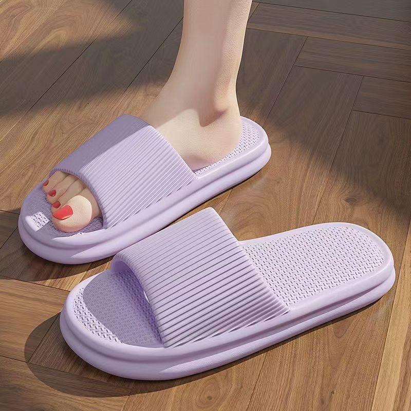 

Womens Mens Couple Summer Thick Soled Non Indoor And Outdoor One,piece Slippers 40 фіолетовий