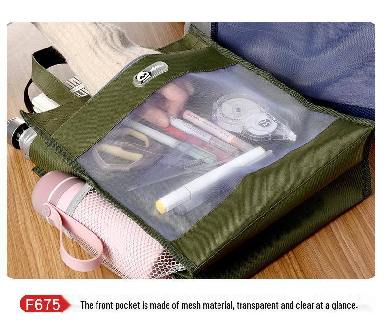 KOBEST Kangbai Student Art Tote: A4 Transparent Mesh Bag with Large Capacity for Books and Supplies.