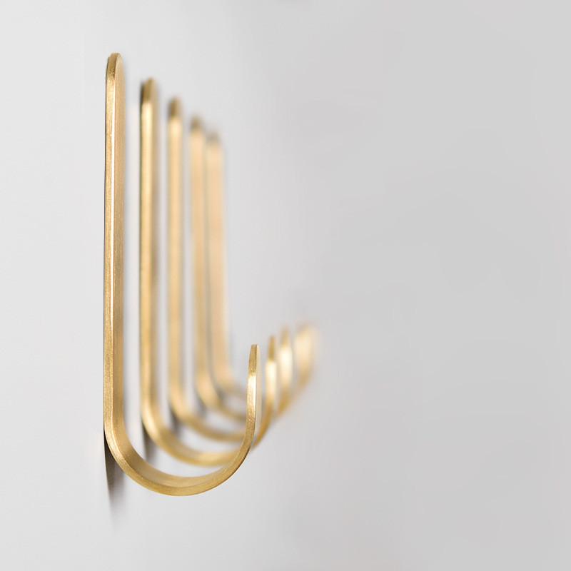 Brass Wall Hooks Punching-Free Hooks Wall Door Key Hook Bathroom Robe Towel Storage Rack Clothes Hnagers Kitchen Hooks