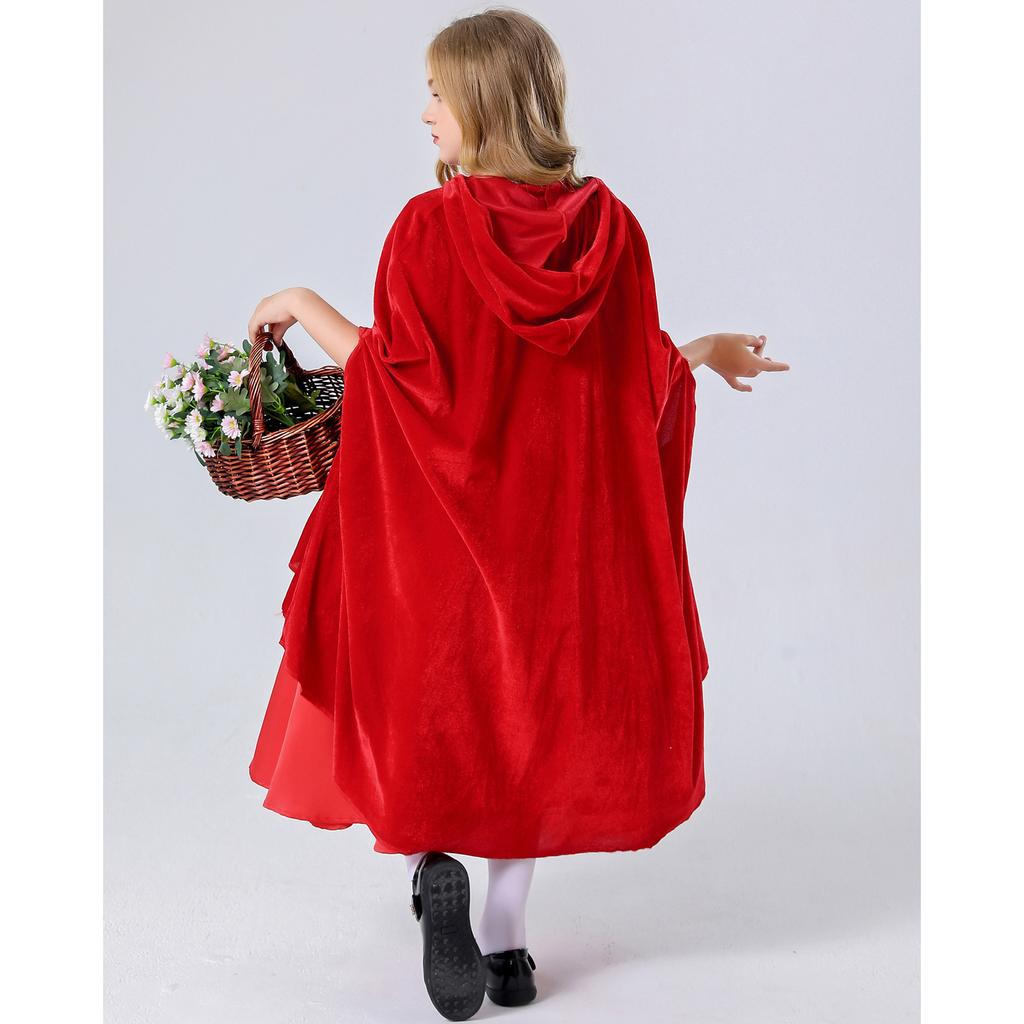 Halloween children's Little Red Riding Hood costumes, capes, children's fancy dress party costumes