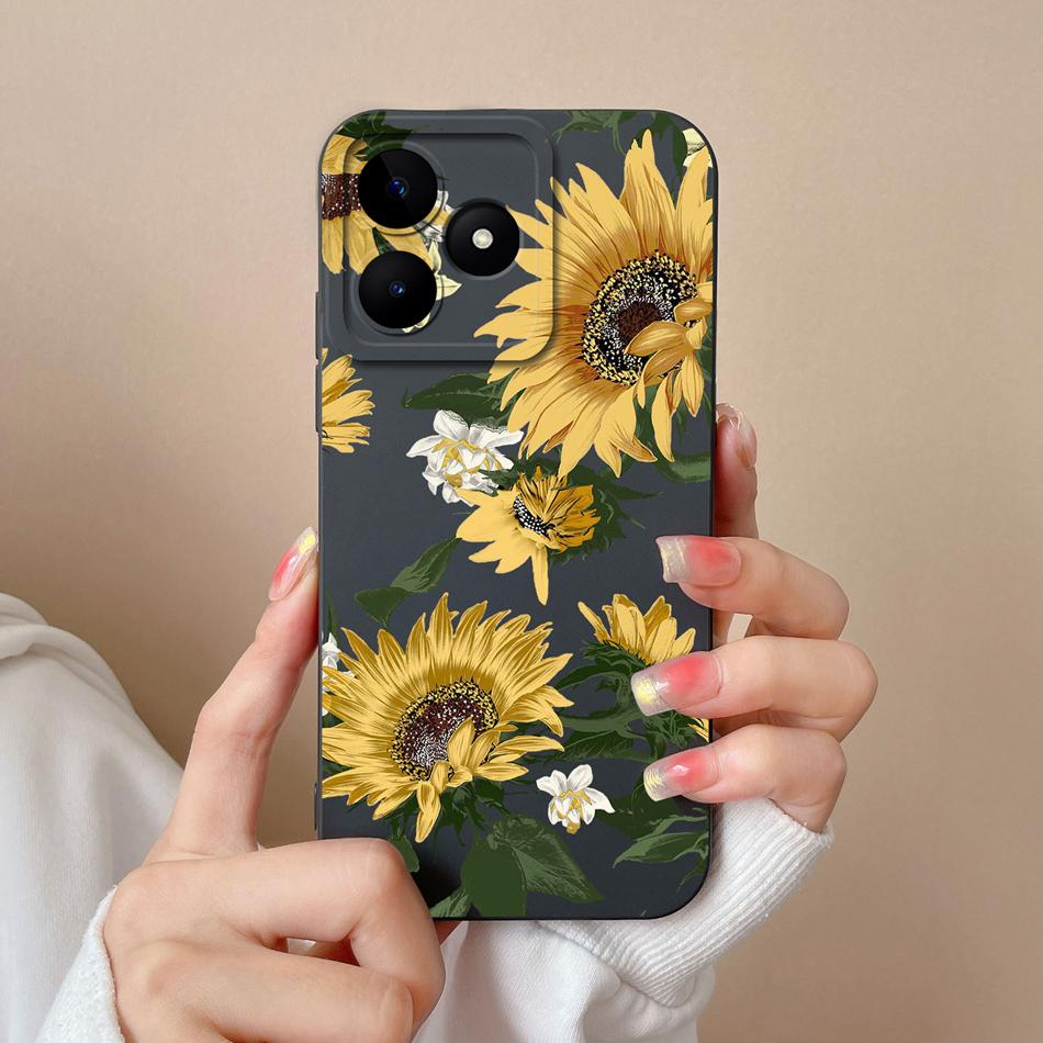 Coque Simple Pour Realme Note 50 Style Décontracté Protection Complète Anti-Choc Coque Arrière Silicone Liquide Doux Modèle RMX3834 Coque