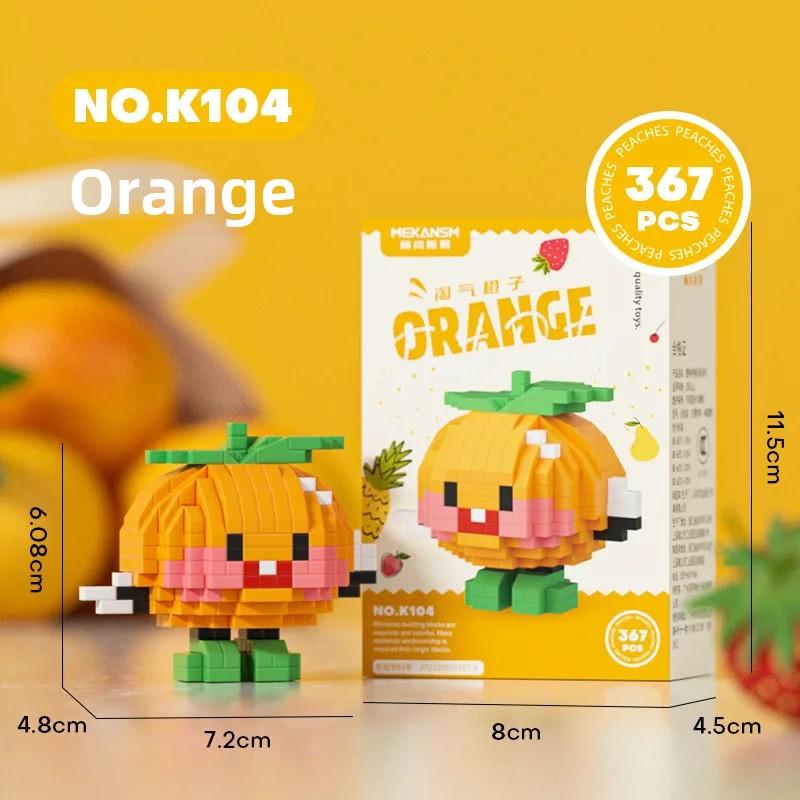 DIY bloková kreslená roztomilá 3D puzzle ovocná párty model mikročástic sestavitelná panenka stolní dekorace dětská hračka dárky