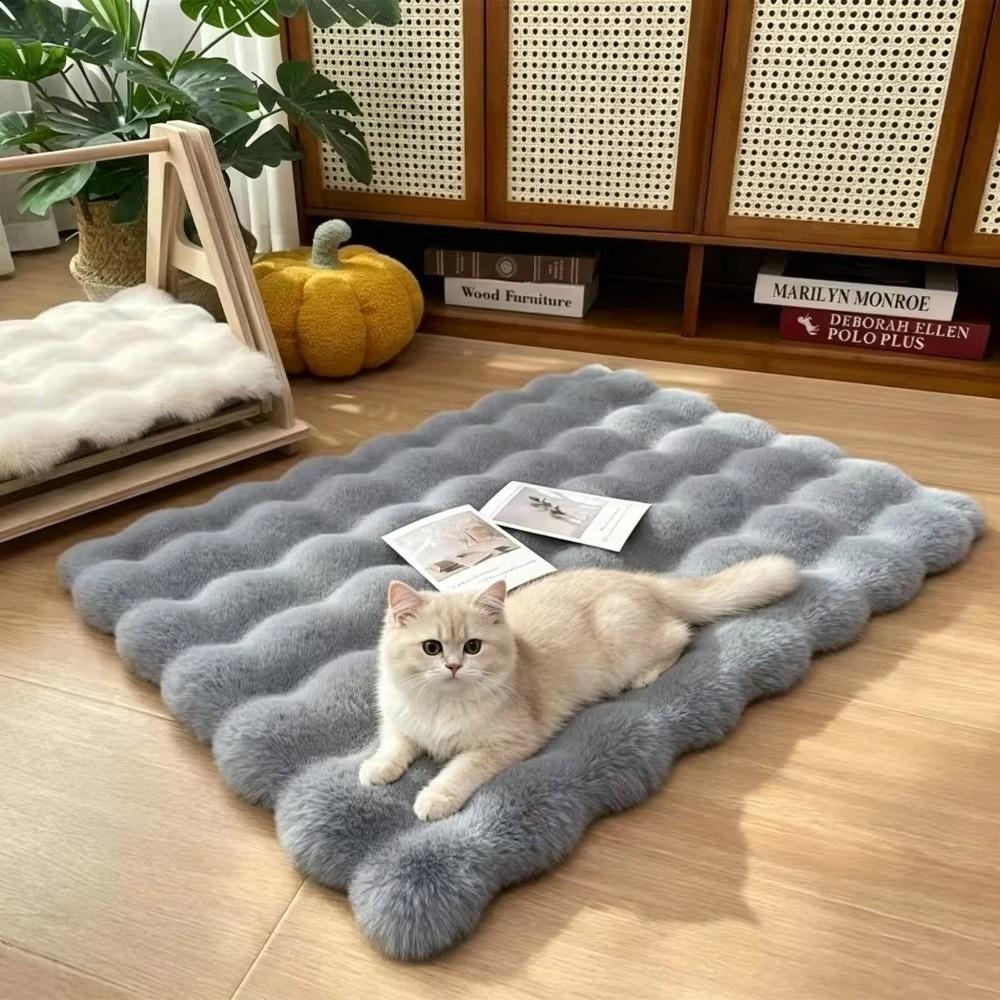 Soft Fluffy Cat Kneading Pad Winter Warm Pet Bed Cushion Warm Fluffy Pet Blanket  Winter Season