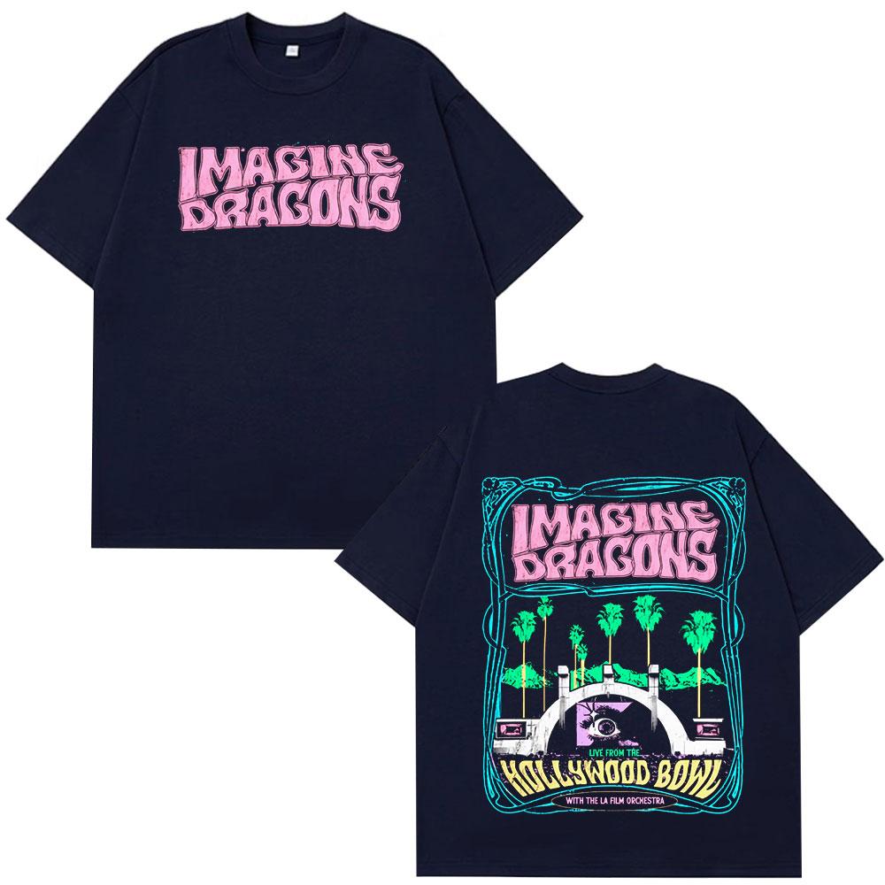 Imagine Dragons Loom World Tour 2026 Merch T-Shirt Unisex Damenmode Retro T-Shirt Sommer Locker Lässig Ästhetisch Trendiges T-Shirt