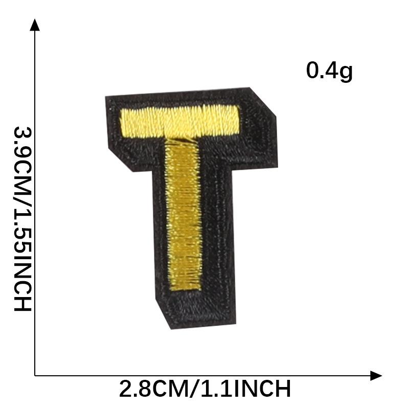 Duoku Computer Embroidery English Alphabet Cloth Label Name Label Ball Suit Mark Patch Clothing Accessories Embroidery Cloth Sticker