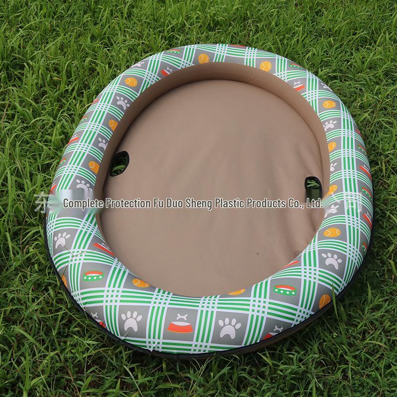 PVC Inflatable Pet Float: Cat & Dog Swimming Ring with Printed Logo - Available In 8 Colors