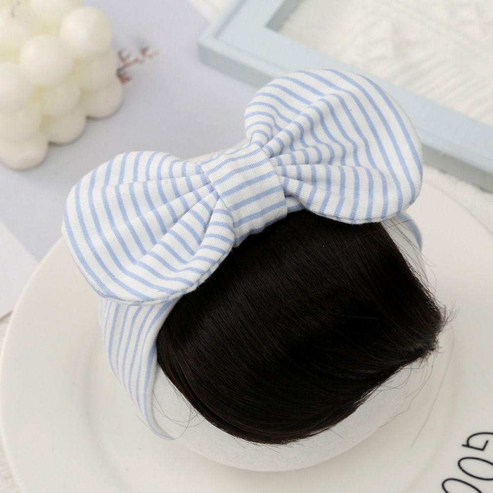 Kids Decor Baby Bowknot Headband Wig Toddler Neat Bang Hair Accessories Princess Wig Headband