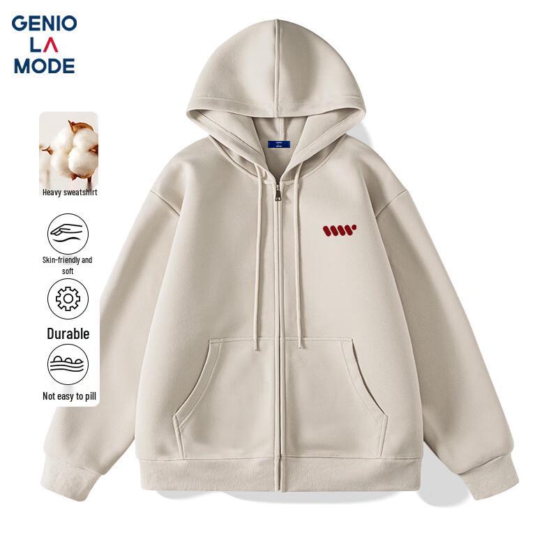 GENIOLAMODE Men's Heavyweight Hooded Printed Sweatshirt