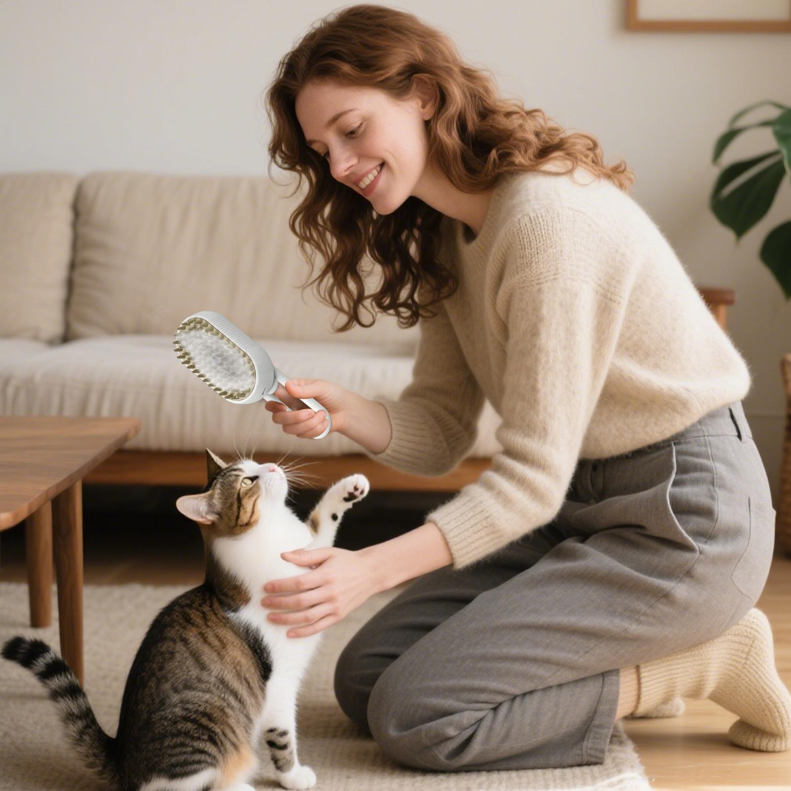 

Pet Steam Brush For Dog USB Charging Detangling Brush Quiet Gentle Steam Massager For Bunny Kitten Puppy Shower Home Travel China Mainland