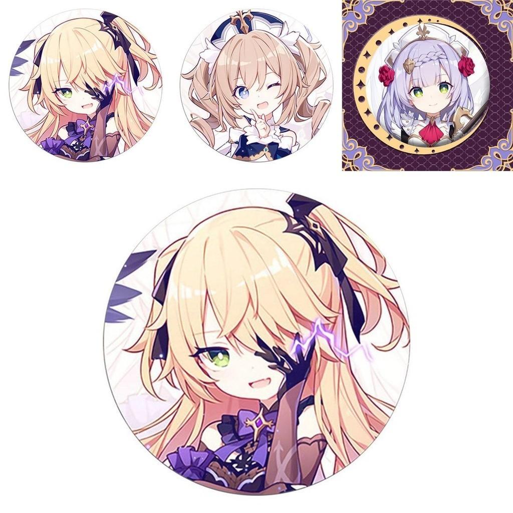 Accattivante Spilla Gioiello di Moda con Brooch di Animazione Cartone Animato da Genshin Impact