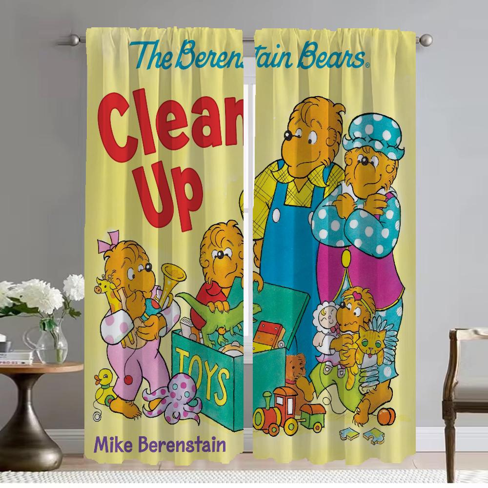 

Berenstain Bears Blackout Curtain for Room 2 Panel Curtains Child Room Tulle for Bedroom Home Interior Curtains Shades Partition W50xH70cmx2pcs-CL