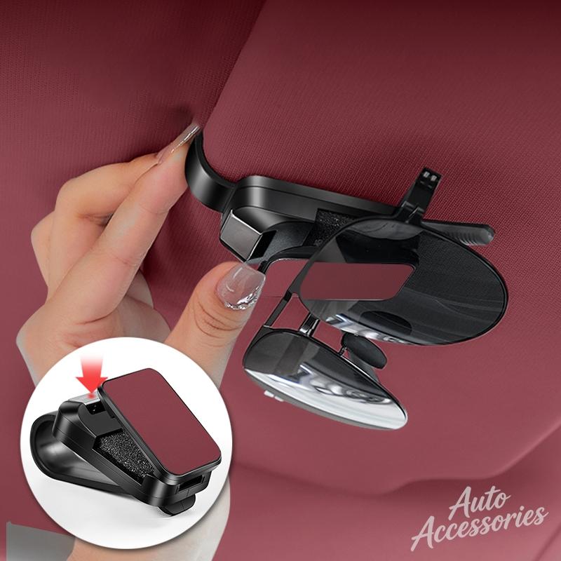 MOXX7 Car Sun Visor Glasses Holder Sunglasses Case Eyeglasses Clip For Porsche Panamera Cayenne Taycan 911 718 Macan Carrera-GT Cayman