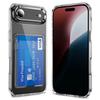 For iPhone 17 Air Clear Case TPU+PC+Acrylic Cell Phone Case with Card Holder