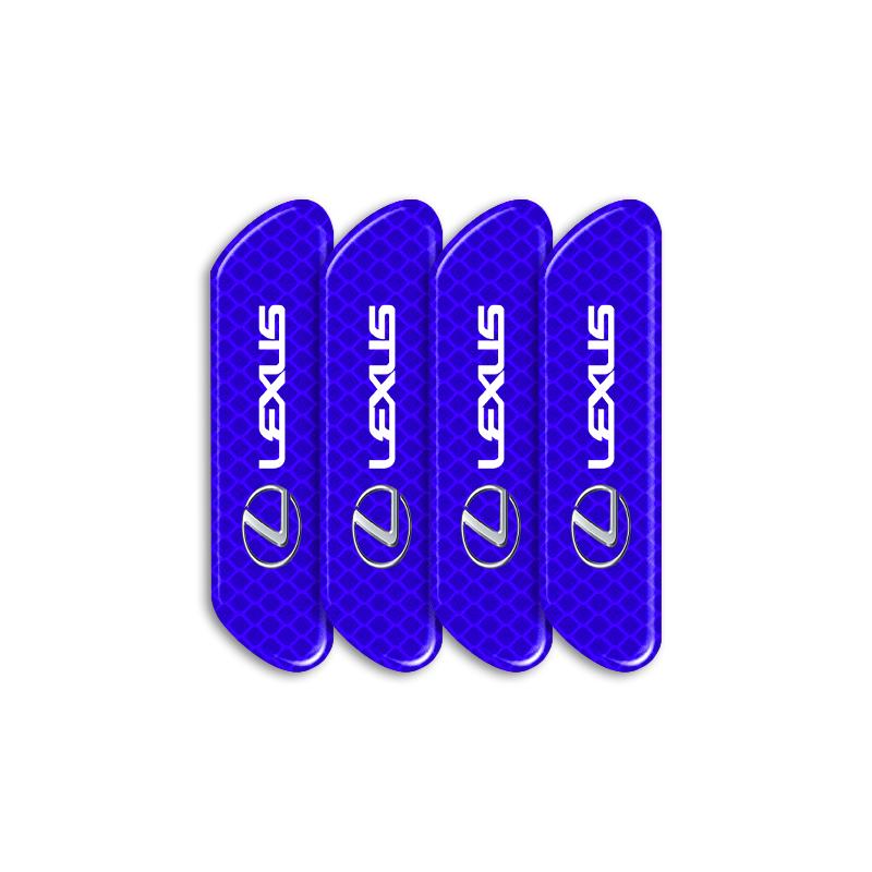 4PCS Car Door Safety Warning Reflective Mark Sticker Car 3D Sticker For Lexus ES300 RX330 RX300 GS300 IS250 IS200 CT200h NX RX ADV1
