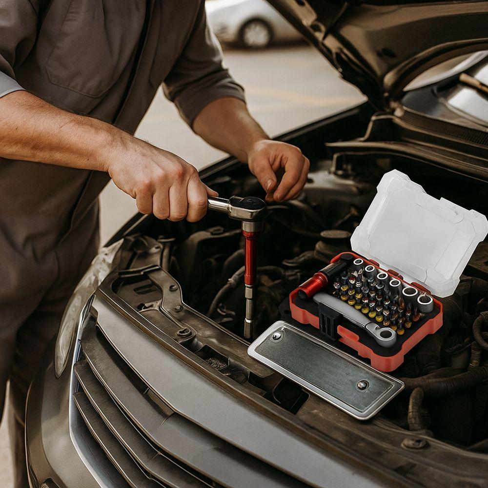 38 Pieces Anti-slip Ratcheting Wrench Tool  For Car Home Motorcycle Hvac Repair