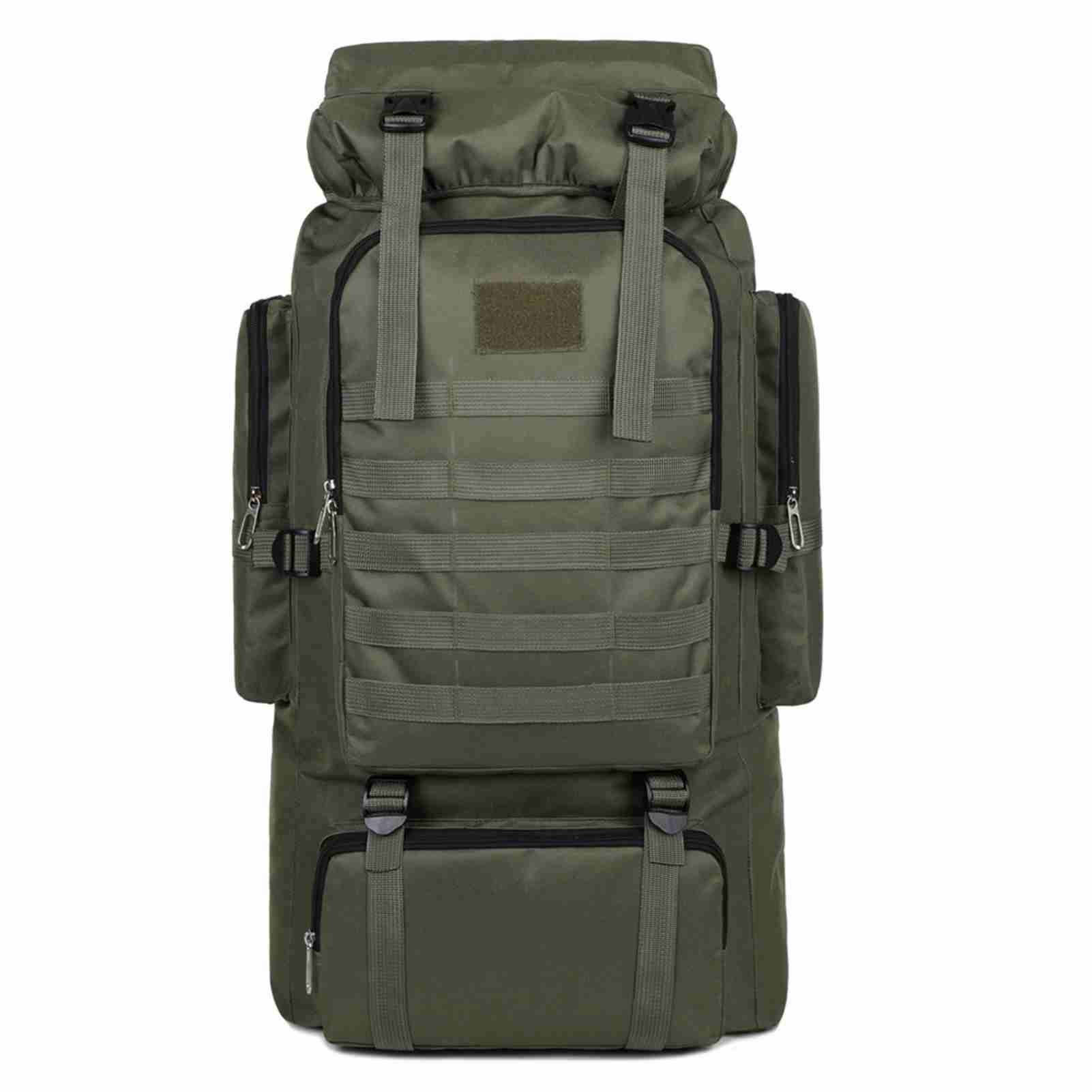 

Large Capacity Hiking Backpack Outdoor Camping Rucksack Canvas Trekking Backpack Army Green