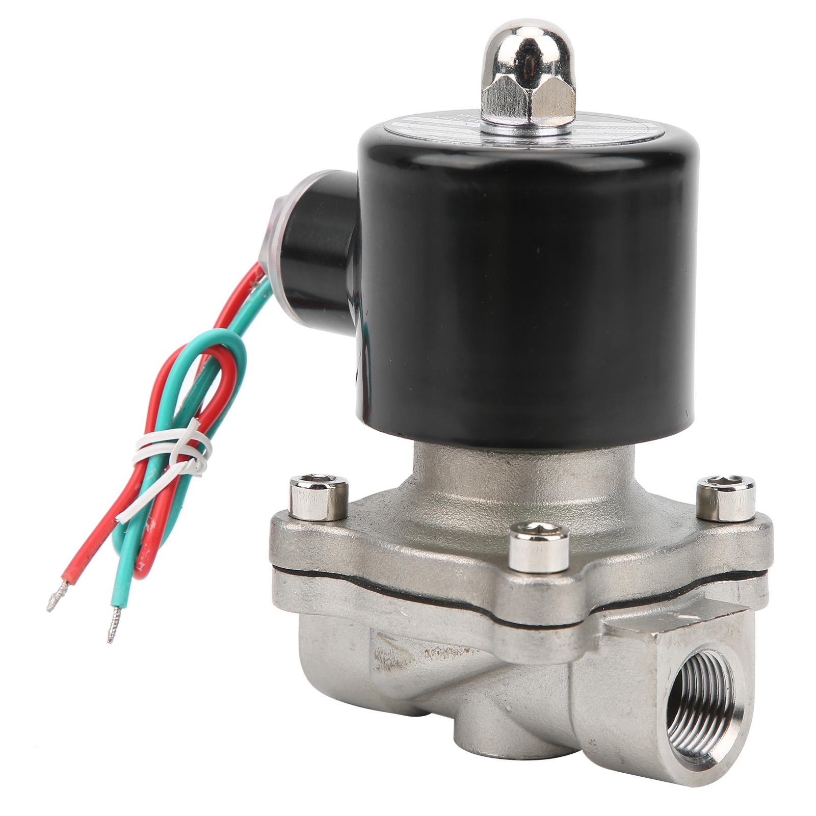 

3 8in Solenoid Valve Direct Acting Normally Closed Stainless Steel for Water Air OilAC 220V