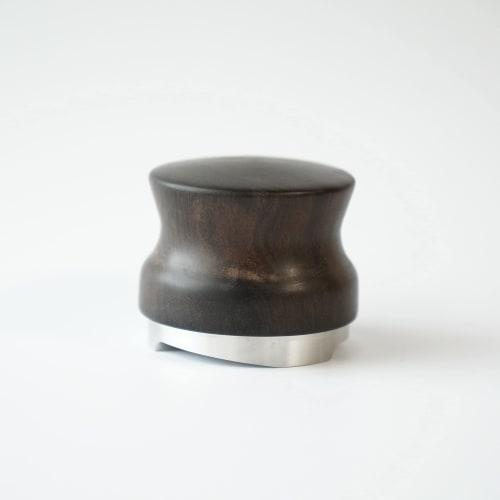 FUN COFFEE Distributor, 58mm Espresso Tamper, Coffee Equipment for Espresso Machines, Wooden Handle, Stainless Steel, Commercial Use, Three Inclined B