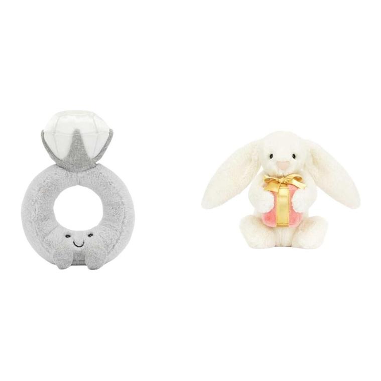 

JELLYCAT Bunny Collection Sparkling Eternal Gift Dolls Plush Doll 18cm/20cm Height Box Not Included