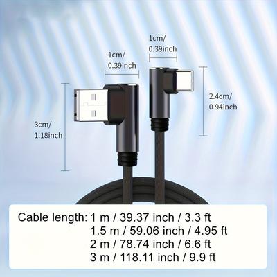 High-Speed 20-30W USB-C Cable for Fast Charging & Data Sync - Choose Your Length (1m - 3m), Multi-Device Compatibility