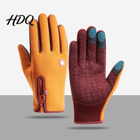 Thermal Touchscreen Cycling Warm Gloves Waterproof Winter Weather with Windproof Cold Anti-Slip Palms for Women