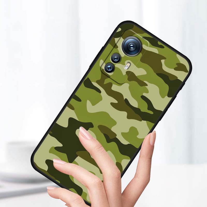 Creative Camouflage Pattern Phone Case For Xiaomi Mi 15 14 13 13T 12 12T 12S 11 11i 11T Pro Ultra Lite 5G Black Soft