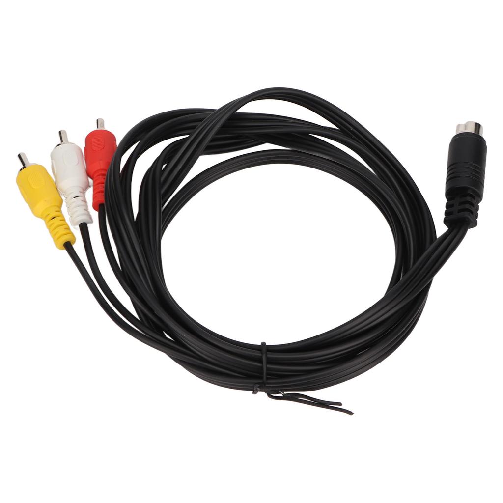 Mini DIN 10 Pin to 3 RCA Cable Male to Male Clear Signal Video Adapter Cord for TV Monitor Projector 5.9ft