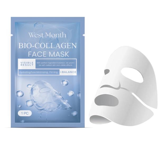 West Month Collagen Mask Deeply Hydrates, Plumps, and Firms Skin Brightens Complexion Moisturizing Mask
