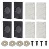 4 piezas Soporte Magnético Fuerte Universal Negro Para Matrícula Delantera y Trasera Para Accesorios de RV, Caravana, Autocaravana Matrícula